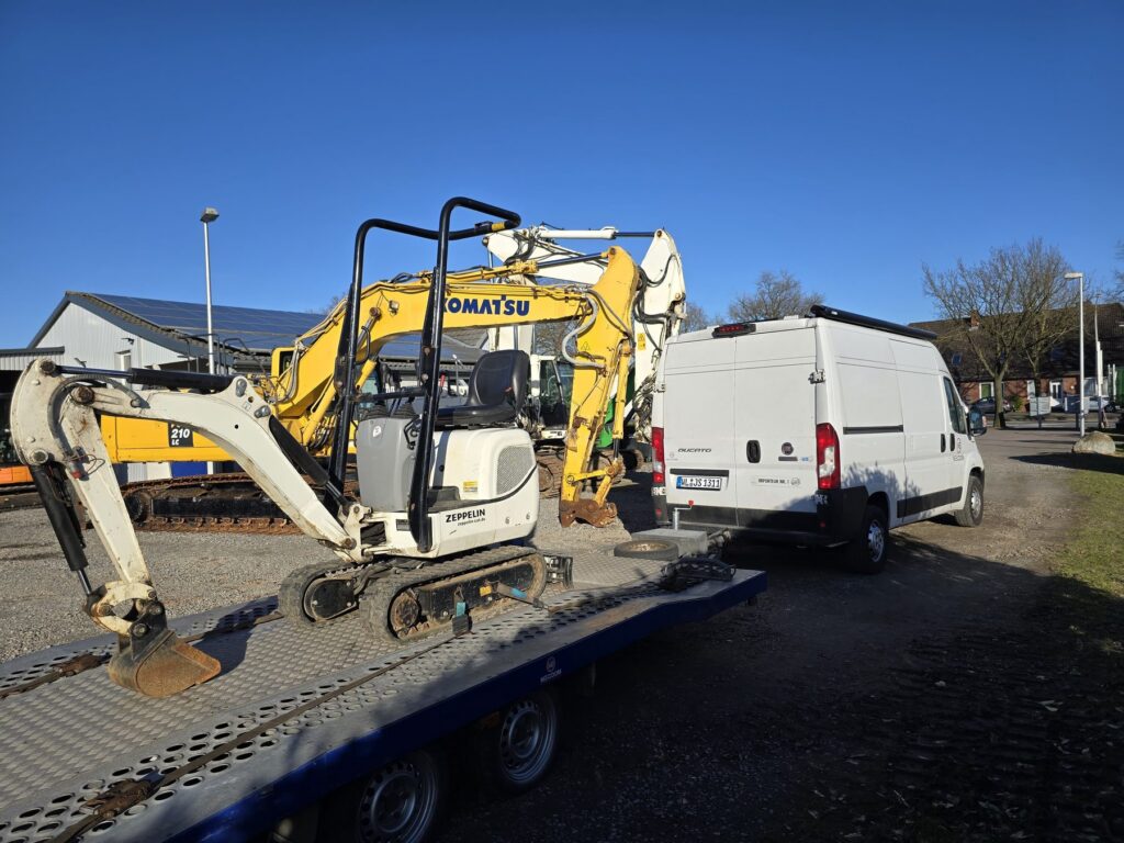 Minibagger für Tiefbauarbeiten